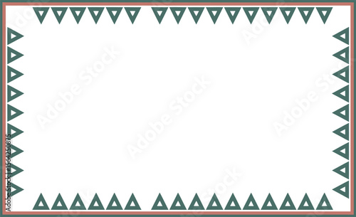 Triangle border frame vector illustration template design for certificate and invitation  char