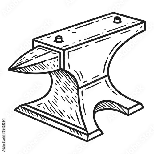 Black metal anvil with grunge texture blacksmith tool