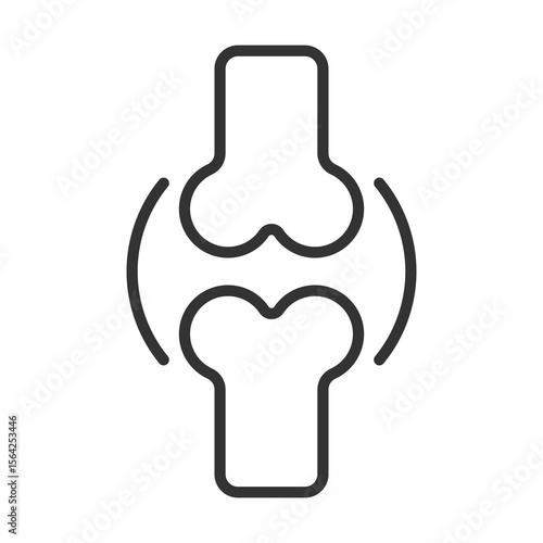 Joints Icon Outline Style. Vector Illustration Design