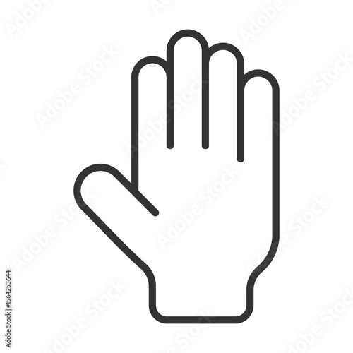 Hand Icon Outline Style. Vector Illustration Design