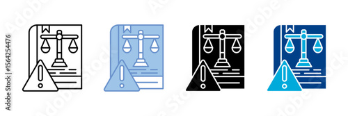 Ethical Risk  Icon set multiple style collection