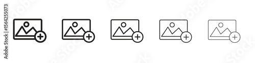 Add photos icon design symbol collection for graphic design. EPS 10