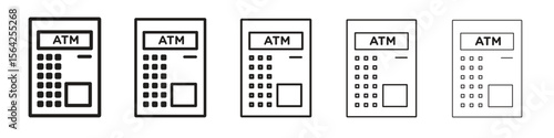 ATM machine icon design symbol collection for graphic design. EPS 10