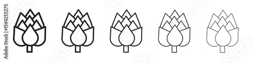 Artichoke icon design symbol collection for graphic design. EPS 10