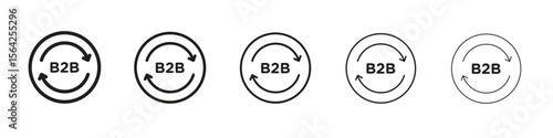 B2B icon design symbol collection for graphic design. EPS 10