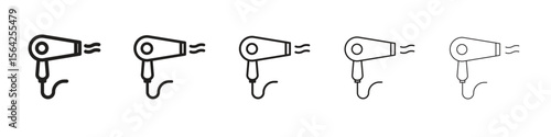 Blow dryer icon design symbol collection for graphic design. EPS 10