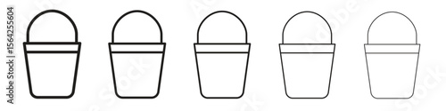 Bucket icon design symbol collection for graphic design. EPS 10