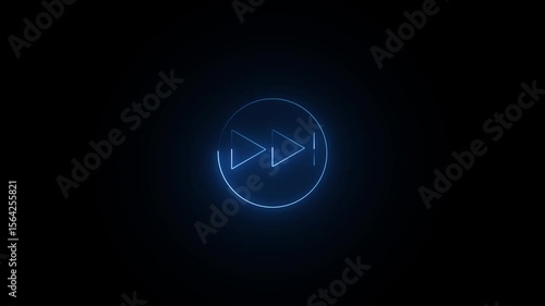 Wallpaper Mural glowing neon blue color direction arrow icon animation road sign traffic signal arrow symbol right Torontodigital.ca