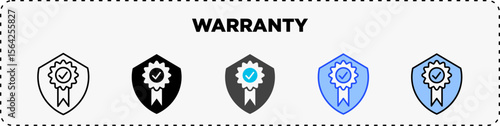 Warranty Icon Pack Line Glyph Outline Icon