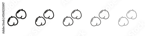 Chickpeas hummus icon design symbol collection for graphic design. EPS 10