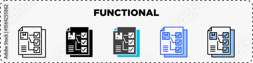 Functional Icon Pack Line Glyph Outline Icon