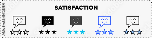 Satisfaction Icon Pack Line Glyph Outline Icon