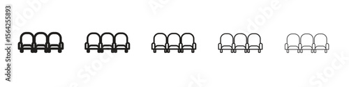 Cinema seat icon design symbol collection for graphic design. EPS 10
