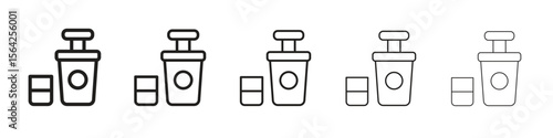 Cold pressed juicer icon design symbol collection for graphic design. EPS 10