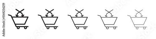 Cross sell icon design symbol collection for graphic design. EPS 10