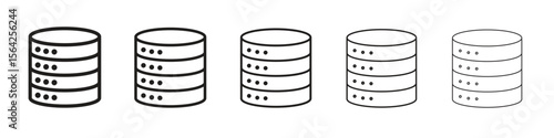 Cylinder database icon design symbol collection for graphic design. EPS 10