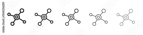 Decentralized icon design symbol collection for graphic design. EPS 10