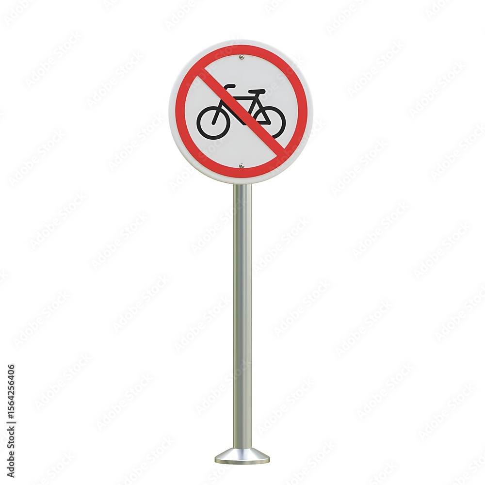 3d image of forbidden bicycle sign 3d image of forbidden bicycle sign