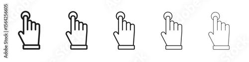 Finger control icon design symbol collection for graphic design. EPS 10