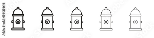 Fire hydrant icon design symbol collection for graphic design. EPS 10