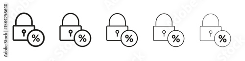 Fixed rate mortgage icon design symbol collection for graphic design. EPS 10