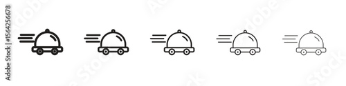 Food delivery icon design symbol collection for graphic design. EPS 10