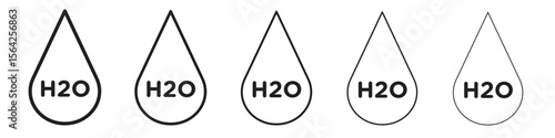 H2o icon design symbol collection for graphic design. EPS 10