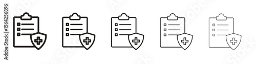 Health insurance icon design symbol collection for graphic design. EPS 10