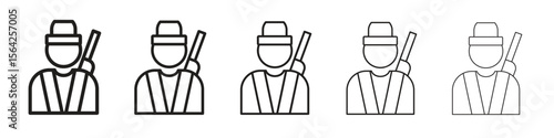 Hunter icon design symbol collection for graphic design. EPS 10