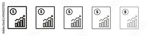 Income statement icon design symbol collection for graphic design. EPS 10