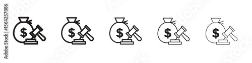 Inheritance law icon design symbol collection for graphic design. EPS 10