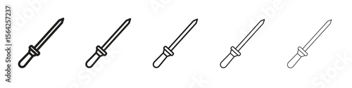 Knife sharpener icon design symbol collection for graphic design. EPS 10