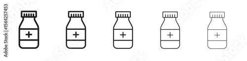 Medicine bottle icon design symbol collection for graphic design. EPS 10