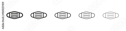 Medical mask icon design symbol collection for graphic design. EPS 10