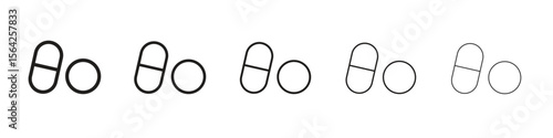 Pills icon design symbol collection for graphic design. EPS 10