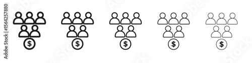 Ponzi scheme icon design symbol collection for graphic design. EPS 10
