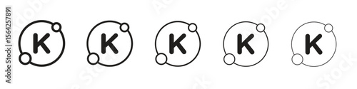 Potassium icon design symbol collection for graphic design. EPS 10
