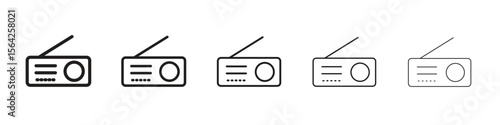 Radio icon design symbol collection for graphic design. EPS 10