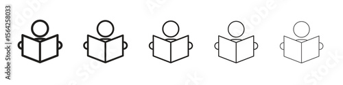 Reading icon design symbol collection for graphic design. EPS 10
