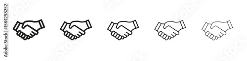 Shake hands icon design symbol collection for graphic design. EPS 10