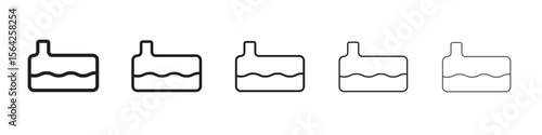 Sewerage tank icon design symbol collection for graphic design. EPS 10
