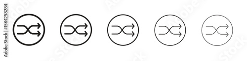 Shuffle icon design symbol collection for graphic design. EPS 10