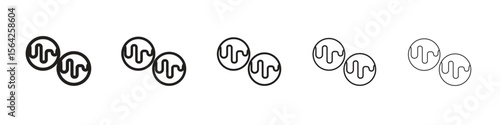 Takoyaki icon design symbol collection for graphic design. EPS 10