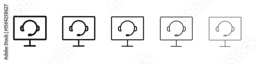 Tech support icon design symbol collection for graphic design. EPS 10