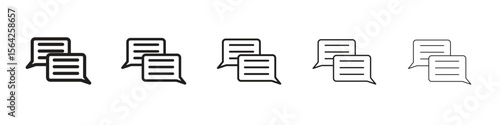 Text chat icon design symbol collection for graphic design. EPS 10