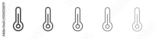 Thermometer icon design symbol collection for graphic design. EPS 10