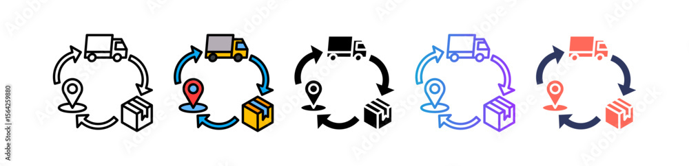 Obraz premium Distribution multiple icon