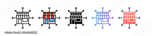 Business Expansion multiple icon