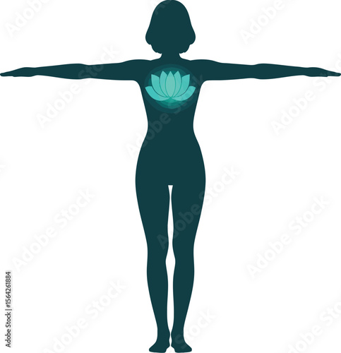 Woman silhouette lotus flower chakra yoga meditation spiritual wellness healthy lifestyle wellbeing balance peace
