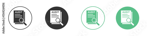 Auditors icon symbol illustration doodle set. EPS10
